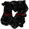Резинка для волос бархатная 20 шт (ALI-40) черная со стразами - фото 57618