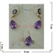 Набор серьги и кольцо "Флоренция" под аметист размер 17-20 - фото 61384
