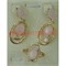 Набор серьги и кольцо "Тоскания" под розовый кварц размер 17-20 - фото 61569