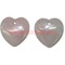 Сердечки 3,5 см из розового кварца (подвески) цена за 2 штуки - фото 62045