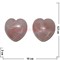 Сердечки 4,5 см (толстые) из розового кварца, цена за 2 штуки - фото 62055