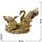 2 лебедя под золото из фарфора 14 см (805) - фото 62149
