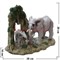 Слониха со слоненком у дерева (753) 20 см - фото 62216