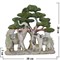 Семья слонов из полистоуна под деревом 28 см (ставится, вешается) - фото 62296