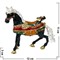 Шкатулка Лошадь со стразами (4500) черная 11 см - фото 65822