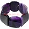 Браслет из агата с изогнутыми камнями, фиолетовый (3,2 см ширина) - фото 69164