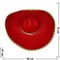 Шляпа-сомбреро красная 54 см диаметр - фото 69301