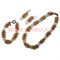 Набор из жемчуга с натуральными камнями "Ежики" (бусы,браслет,серьги) - фото 70899