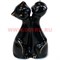 Кошечки из фарфора черные 7,5 см - фото 73516