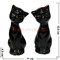 Кошечки из фарфора черные раздельные 12,5 см, цена за пару - фото 73523