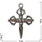 Ваджра-крест подвеска из металла 4 см - фото 74264