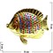Шкатулка со стразами "Рыба с разноцветными камнями" - фото 74464