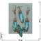 Набор серьги, кольцо и кулон "Искья" под голубой топаз размер 17-20 - фото 75498