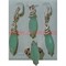 Набор серьги, кольцо и кулон "Искья" под нефрит размер 17-20 - фото 75599