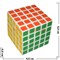Игрушка Кубик Головоломка цветная 6,6 см (5 квадратов сторона) - фото 75869