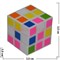 Игрушка Кубик головоломка цветной белый мини 30 мм - фото 75984