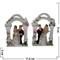 Жених с невестой под аркой (KL-1087) 8 см полистоун (480шт/кор) - фото 76397