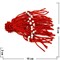 Браслет красная нить (1530) с бусиной и стразами 100 шт/упаковка - фото 76816