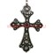 Крест из металла (мельхиор) 8 см с камешком - фото 77491