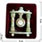 Часы из оникса "Круг" с колоннами 20 см - фото 77918