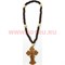 Деревянный крест с четками 50 шт/уп - фото 78956