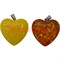 Сердца из янтаря (пластмассовые) 3,2х3,5 см - фото 79890