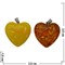 Сердца из янтаря (пластмассовые) 3,2х3,5 см - фото 79892