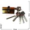 Личинка на 5 ключей (лазерная) AL-842 60 мм, цена за 12 шт\уп - фото 80782