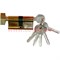 Личинка на 6 ключей 60 мм с поворотным ключом AL-107, цена за 12 шт\кор - фото 80848