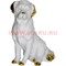 Белый фарфор Собака Ньюфаундленд 14см (48 шт/кор) символ 2018 года - фото 81757