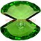 Кристалл «Жемчужина» зеленая 10х11,5 см - фото 82219