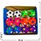 Мячики светящиеся 75 мм цена за 12 шт "футбольные" - фото 82238