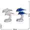Кристалл «Дельфины прыгающие» 14х12 см (5 цветов) - фото 82452