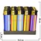 Зажигалка газовая City-L «полостая неоновые цвета» 25 шт/бл - фото 83548