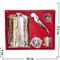Набор Россия Фляга 9 унций (нож-штопор, компас, стаканчик, лейка) - фото 84023