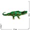 Шкатулка со стразами "Зеленая ящерица" - фото 85625