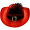 Прикол "Шляпа с пером"  (красная) - фото 86019