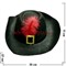 Прикол "Шляпа с пером"  (черная) - фото 86028