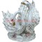 Статуэтка "Лебеди с цветами" белый фарфор - фото 86245