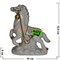 Конь из фарфора с цепочкой (KL-553) 12,5 см высота 96 шт/кор - фото 88677