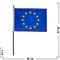Флаг Евросоюза 14х21 см, 12 шт/бл - фото 88858
