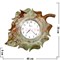 Часы из оникса настенные "Лист" 12 дюймов - фото 89639