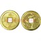 Китайская монета 3,8 см золотая - фото 90825