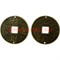 Монета китайская бронзовая 6 см с дырочками для подвески - фото 91002