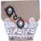 Набор "Тесемка" с белым камнем: браслет + кольцо, цена за 12 шт/уп - фото 91525