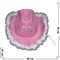 Шляпа с пухом светящаяся розовая - фото 91565