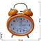 Часы будильник "овал" кварцевые 3 цвета - фото 92746