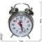 Часы будильник механические круглые "под серебро" - фото 92832