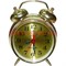 Часы будильник механические круглые "под золото" - фото 92836