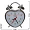 Часы будильник механические Сердце "под серебро" - фото 92847